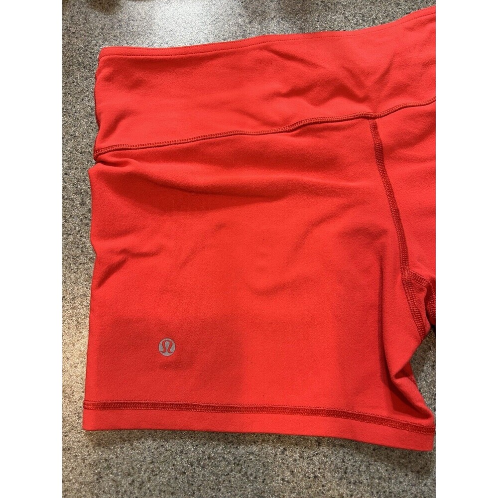Lululemon Groove Biker Shorts Coral Orange. No Tag 30 Waist - Picture 3 of 8